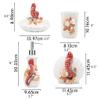 NOBRIM Bathroom Accessory 4 Pieces Bathroom Accessories Set Seahorse Appearance Design Ceramic Toiletries Soap Dispenser/Toothbrush Holder/Tumbler/Soap Dish Bathroom Wash Set view 2