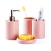 NOBRIM Bathroom Accessory 4-Piece Simple Bathroom Amenities Set Resin Bathroom Accessory Sets Soap Dispenser,Tumbler,Soap Dish,Multicolor Optional Wash Set Bathroom Wash Set view 1