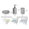 NOBRIM Bathroom Accessory 4-Piece Simple Bathroom Amenities Set Resin Bathroom Accessory Sets Soap Dispenser,Tumbler,Soap Dish,Multicolor Optional Wash Set Bathroom Wash Set view 2