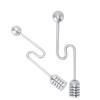 2Pcs Honey Spoon, Honey and Syrup Dippers Curved Honey Spoon Wand Stirrer Household Stainless Steel Dessert Honey Spoon Stirrer Mixing Stick Kitchen Cooking Tools view 1