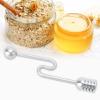 2Pcs Honey Spoon, Honey and Syrup Dippers Curved Honey Spoon Wand Stirrer Household Stainless Steel Dessert Honey Spoon Stirrer Mixing Stick Kitchen Cooking Tools view 4