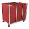 Graywlof Commercial Laundry Cart With Wheels - 11.5 Bushel Heavy Duty Stainless Steel Hamper With Waterproof Lining - 260 Lbs Load Capacity view 1