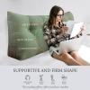 BNCKTRD Headboard Pillow Wedge Twin Size Large Bolster Pillow for Daybed Triangle Back Support Reading Pillow for Sitting Up in Bed XXL Couch Rest Backrest Cushion Linen Sage Green view 2