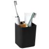 Black Toothbrush Holder for Bathrooms and Marble Black Small Silicone Tray for Kitchen, Sink, Vanity view 2