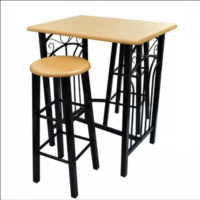 Bopdu 28.5" Kitchen Dining Table Set, Table and 2 Stools Breakfast Table Set for Kitchen Living Room, Dining Room