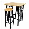 Bopdu 28.5" Kitchen Dining Table Set, Table and 2 Stools Breakfast Table Set for Kitchen Living Room, Dining Room view 1