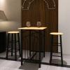 Bopdu 28.5" Kitchen Dining Table Set, Table and 2 Stools Breakfast Table Set for Kitchen Living Room, Dining Room view 3