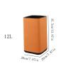 DYPASA Garbage Can Stainless Steel Trash Can Household Double-Deck Bin Without Lid Bedroom Toilet Office Waste Paper Basket Trash Bin ( Color : Silver , Size : 12l ) view 2