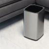 DYPASA Garbage Can Stainless Steel Trash Can Household Double-Deck Bin Without Lid Bedroom Toilet Office Waste Paper Basket Trash Bin ( Color : Silver , Size : 12l ) view 4