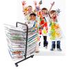 Wire Art Drying Rack for Classroom Paint Drying Rack Art 20 Shelves Metal Desktop Artwork Storage Display Rack Art Drying Rack for Classroom Painting Crafts (Black) view 4
