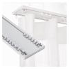 NOIRDA Heavy Duty Double Conjoined Curtain Track Set, 1m 2m 5m 6m Ceiling Curtain Rail with Pulleys, End Caps, Brackets, RV Curtain Track, Shower Window Curtain Track(Color:White,Size:600cm/19.7ft) view 1