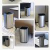 DYPASA Garbage Can Stainless Steel Trash Can Household Double-Deck Bin Without Lid Bedroom Toilet Office Waste Paper Basket Trash Bin ( Color : Black , Size : 15l ) view 3