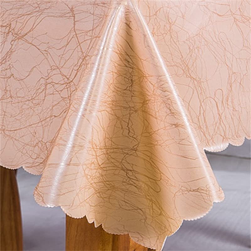 1Pc Yellow Birds Nest Jacquard Waterproof Table Cloth Anti-hot Anti Oil Kitchen Table Cloth Flower Checked Rectangular Round Table Cloth ( Color : Yellow birds nest , Size : 180cm round-Splice )