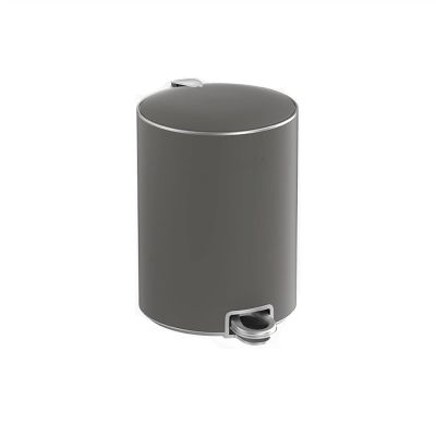 DYPASA Garbage Can 8L/12L/15L Household Large Stainless Steel Trash Can Kitchen Bathroom Bedroom with Lid Trash Can Trash Bin ( Color : Gris , Size : 8l )