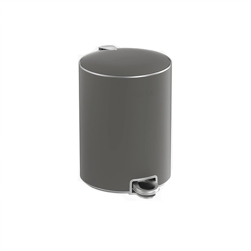 DYPASA Garbage Can 8L/12L/15L Household Large Stainless Steel Trash Can Kitchen Bathroom Bedroom with Lid Trash Can Trash Bin ( Color : Gris , Size : 8l )