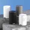 DYPASA Garbage Can 8L/12L/15L Household Large Stainless Steel Trash Can Kitchen Bathroom Bedroom with Lid Trash Can Trash Bin ( Color : Gris , Size : 8l ) view 3
