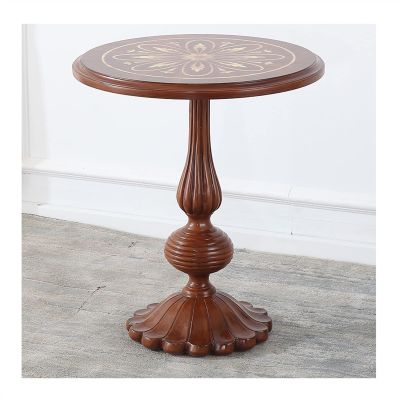 BONAD Modern Coffee Table Round Side Table Modern Decoration Retro Painted Small Coffee Table Living Room Office Sofa Side Decor End Table Bedroom Bedside Table Side End Table (Color : 1)