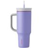 Owala Stainless Steel Triple Layer Insulated Travel Tumbler with Spill Resistant Lid, Straw, and Carry Handle, BPA Free, 40 oz, Light Purple (Whimsical Daydream) view 1