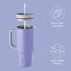 Owala Stainless Steel Triple Layer Insulated Travel Tumbler with Spill Resistant Lid, Straw, and Carry Handle, BPA Free, 40 oz, Light Purple (Whimsical Daydream) view 2