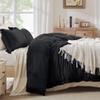 Andency Black Comforter Set Full Size, 3 Pieces Boho Tassel Lightweight Bedding Comforter Sets, All Season Soft Fluffy Fringe Bed Set (79x90In Comforter & 2 Pillowcases) view 2