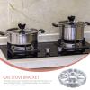 VOSAREA 4pcs Anti-slip Gas Stove Rack for Milk Pot and Cookware Iron Design for Support Kitchen Accessory for Cooking Stability and Versatility view 2