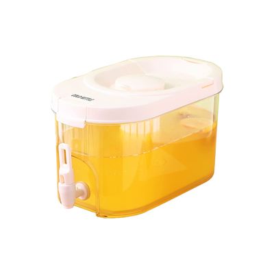 1 Gallon Beverage Drink Dispenser for Fridge, Plastic Milk Lemonade Dispenser Juice Container With Lids for Refrigerator Party and Dairly Use, Removable Filter Plate & Leak Free SpigotEasy(White)