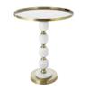 A&B Home Gold Side Table, Round Marble End Table, Small Nightstand Accent Table, Home Decor for Living Room Bedroom Entryway Office, D16 x 20" view 1