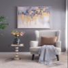 A&B Home Gold Side Table, Round Marble End Table, Small Nightstand Accent Table, Home Decor for Living Room Bedroom Entryway Office, D16 x 20" view 2