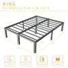 ALDRICH 14 Inch Metal King Size Bed Frame - Double Black Basic Steel Slats Platform, Easy Assembly Heavy Duty Noise Free Bedframes, No Box Spring Needed view 3