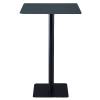 AYQEHYO 60cm/24in Square Bar Table, Black Rock Plate Table Top Metal Base 105cm/24in Bistro Bar Table, Counter Bar High Table in Kitchen Dining Room and Living Room, Easy to Assemble view 1