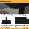 AYQEHYO 60cm/24in Square Bar Table, Black Rock Plate Table Top Metal Base 105cm/24in Bistro Bar Table, Counter Bar High Table in Kitchen Dining Room and Living Room, Easy to Assemble view 3
