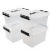 Bblina 6 Quart Plastci Storage Box, Clear Storage Bins Totes Containers Set of 4 view 1