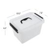 Bblina 6 Quart Plastci Storage Box, Clear Storage Bins Totes Containers Set of 4 view 3