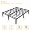 ALDRICH 14 Inch Metal Full Size Bed Frame - Double Black Basic Steel Slats Platform, Easy Assembly Heavy Duty Noise Free Bedframes, No Box Spring Needed view 3