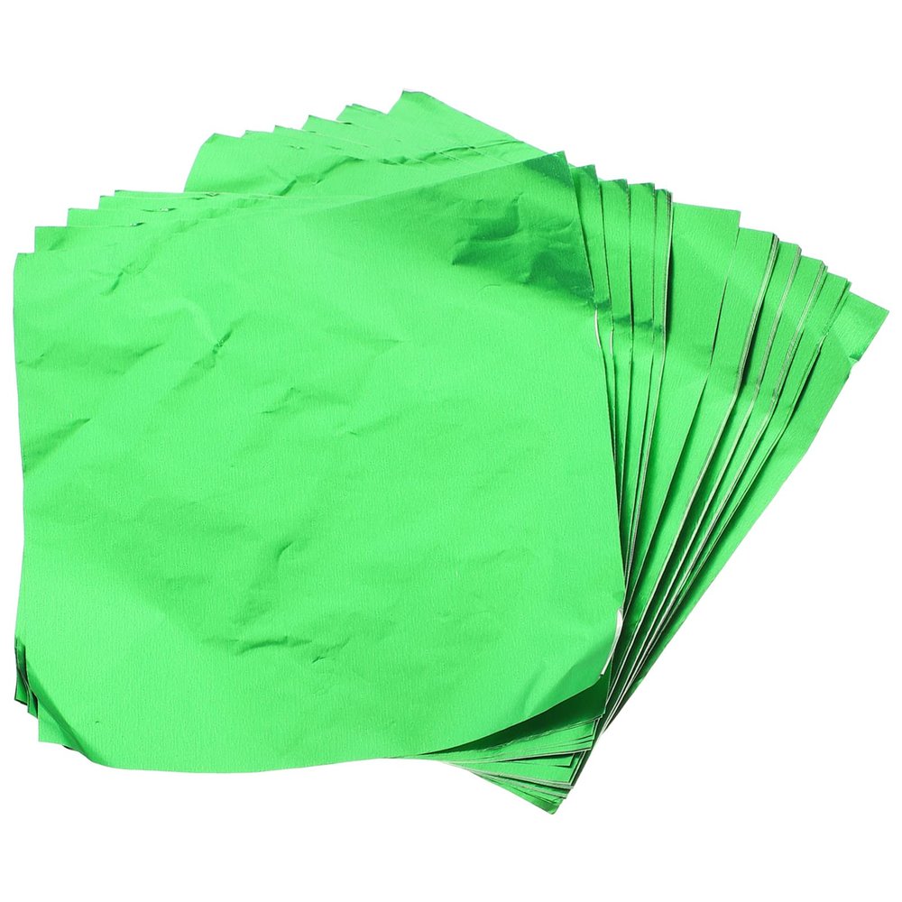 Foil Candy Wrappers 200 Sheets Green Aluminum Holiday Papers Xmas Halloween