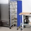 Sealcover Bun Pan Rack Cover, High Density Waterproof and Dustproof Bread Rack Cover, 23x28x64in Dark blue, Bakery Single Rack Covers. view 2