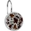 12pcs Brown Cow Printed Shower Curtain Hooks Decorative Shower Curtain Hanger Rings Roller, Stainless Steel Round Rust Proof Shower Rings Hangers for Bathroom Shower Curtain Rod view 1