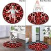 African Room Round Chair Mat for Carpeted Floor Anti-Slip Floor Protector Gaming Computer Chair Mat for Office Gaming African Style Stripes in Diamond Pattern,Vermilion Black Diameter 39.3 in view 2