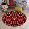 African Room Round Chair Mat for Carpeted Floor Anti-Slip Floor Protector Gaming Computer Chair Mat for Office Gaming African Style Stripes in Diamond Pattern,Vermilion Black Diameter 39.3 in view 4