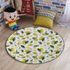 Antique Decor Soft Microfiber Polyester Non-Slip Round Mat/Runner, Plush Water Absorbent Accent Rug for Bathroom Vanity, Bathtub/Shower, Nature Exotic Lemon Tree,Fern Green Diameter 60 in view 1