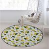 Antique Decor Soft Microfiber Polyester Non-Slip Round Mat/Runner, Plush Water Absorbent Accent Rug for Bathroom Vanity, Bathtub/Shower, Nature Exotic Lemon Tree,Fern Green Diameter 60 in view 4
