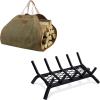 Canvas Log Carrier Bag, 17 Inch Fireplace Grate view 1
