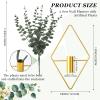 Jexine 8 Pcs Hanging Planters with Artificial Eucalyptus Metal Hanging Vase Indoor Plants Holder Modern Geometric Boho Bathroom Wall Decor for Living Room Home Office (Eucalyptus,Gold) view 2