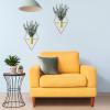 Jexine 8 Pcs Hanging Planters with Artificial Eucalyptus Metal Hanging Vase Indoor Plants Holder Modern Geometric Boho Bathroom Wall Decor for Living Room Home Office (Eucalyptus,Gold) view 4