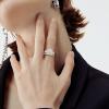 3Pcs Women Round Rings Set Inlaid Zircon Engagement Ring Elegant Jewelry Chunky Bridal Wedding Band for Her (Gold, 7) view 4
