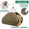 Canvas Log Carrier Bag, Ash Bucket with Lid, Shovel, and Broom view 2