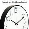 Clock, Large Wall Clocks, Silent Decor Wall Clock Classic Easy to Read Perfect Home Decor Easy to Set for Home Living Room Kitchen Bedroom Office School Hotel (D ) view 3