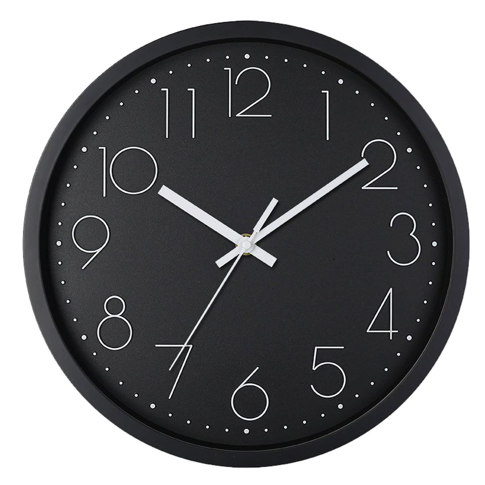 Wall Clock, Kitchen Wall Clocks, Silent Clock Round Classic Battery Operated Modern Design and Style for Living Room Kitchen Home Office (C )