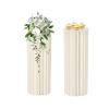 Fetcoi Wedding Centerpieces Cardboard Vases, 2 Pcs Foldable Columns Display with Acrylic Lid, 31.5in Tall Flower Vase Flowers Stand Table Cylinder for Wedding Party Garden Decoration view 1