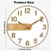 Wall Clocks, Clock Silent, Round Wall Clock Battery Operated Easy to Read Simple Modern Design and Style for Kitchen, Bedroom, Home, Office, Living Room (C ) view 2